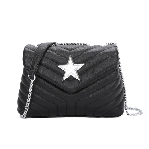 Quilted Star Satchel Bag