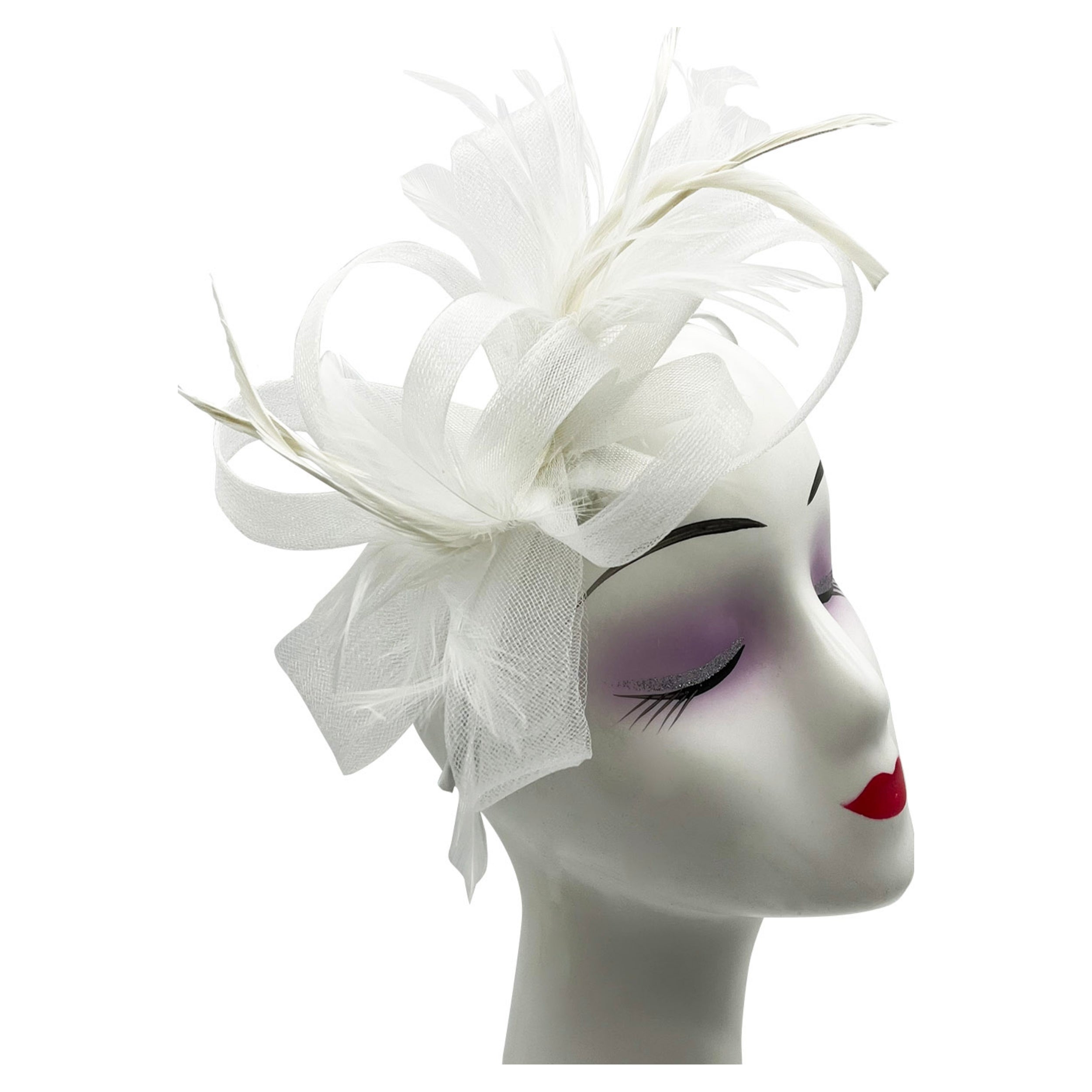 Loop Bow Fascinator with Feathers