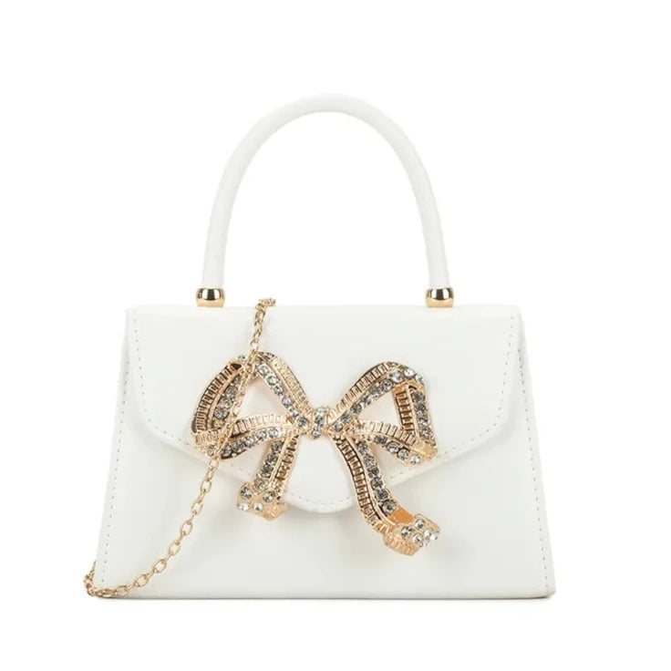 Top Handled Bow Clutch Bag