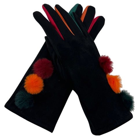 Ladies Soft Synthetic Leather Gloves Walking Driving Winter Warm Fur Lined