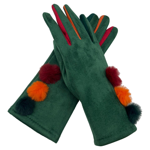 Ladies Soft Synthetic Leather Gloves Walking Driving Winter Warm Fur Lined