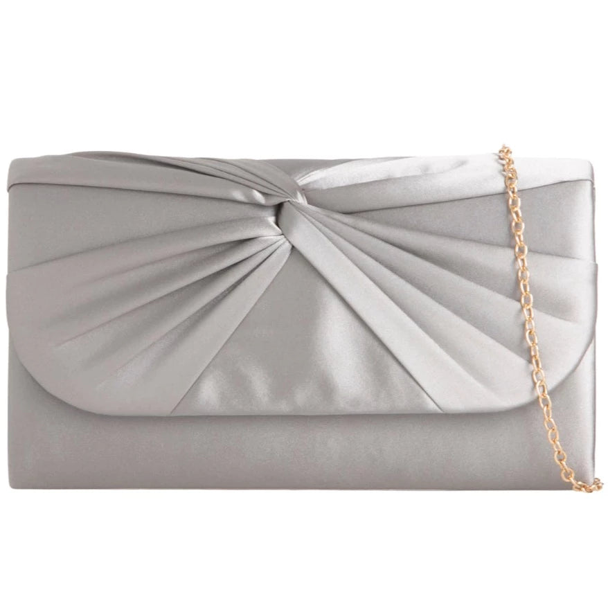Satin Pleated Evening Prom Party Clutch Bag