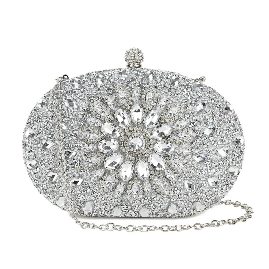 Diamante Crystals Clutch Handbag