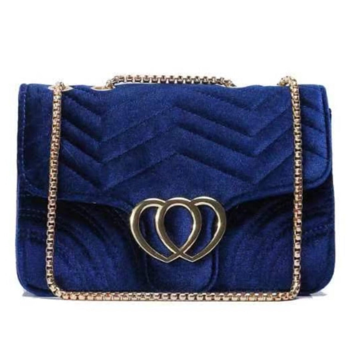 Luxury Velvet Heart Shoulder/Clutch Bag