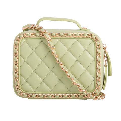 Quilted Small Gold Chain Crossbody Bag