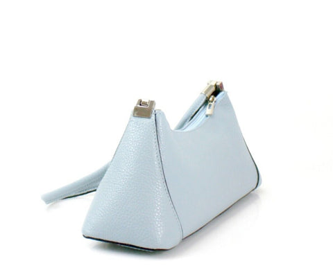 Leather Three Quarter Shoulder Bag -Blue